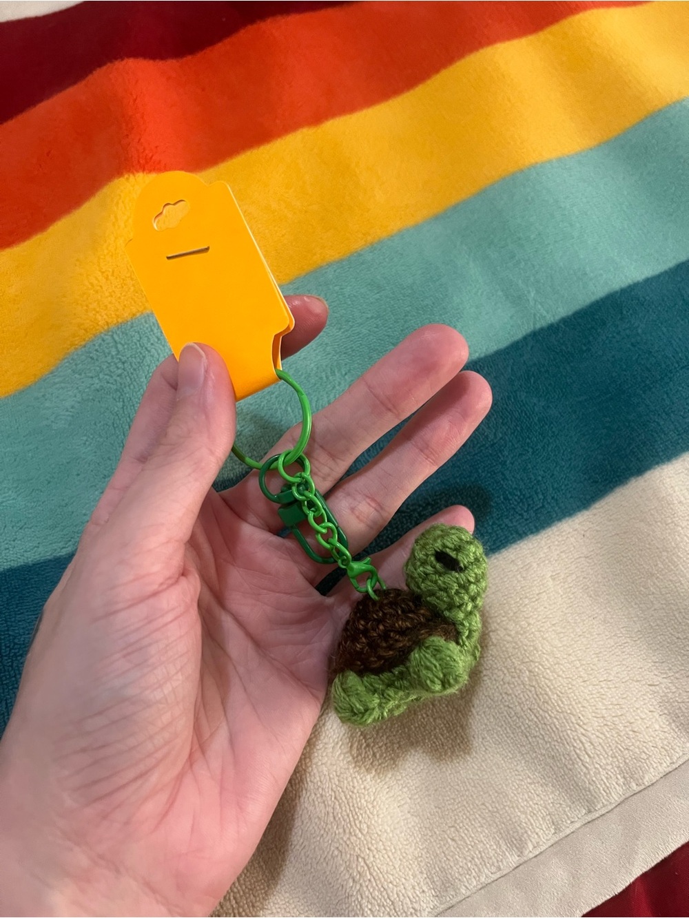 Mini Crocheted Turtle Keychain 🐢 - Picture 4 of 9